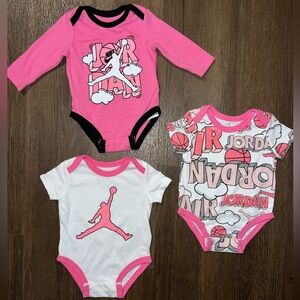 Jordan Kids One Piece Set - Pink and White